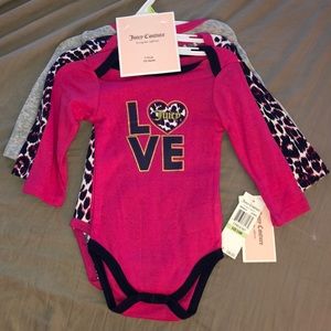 NEW Juicy Couture onesies 3/6 months
